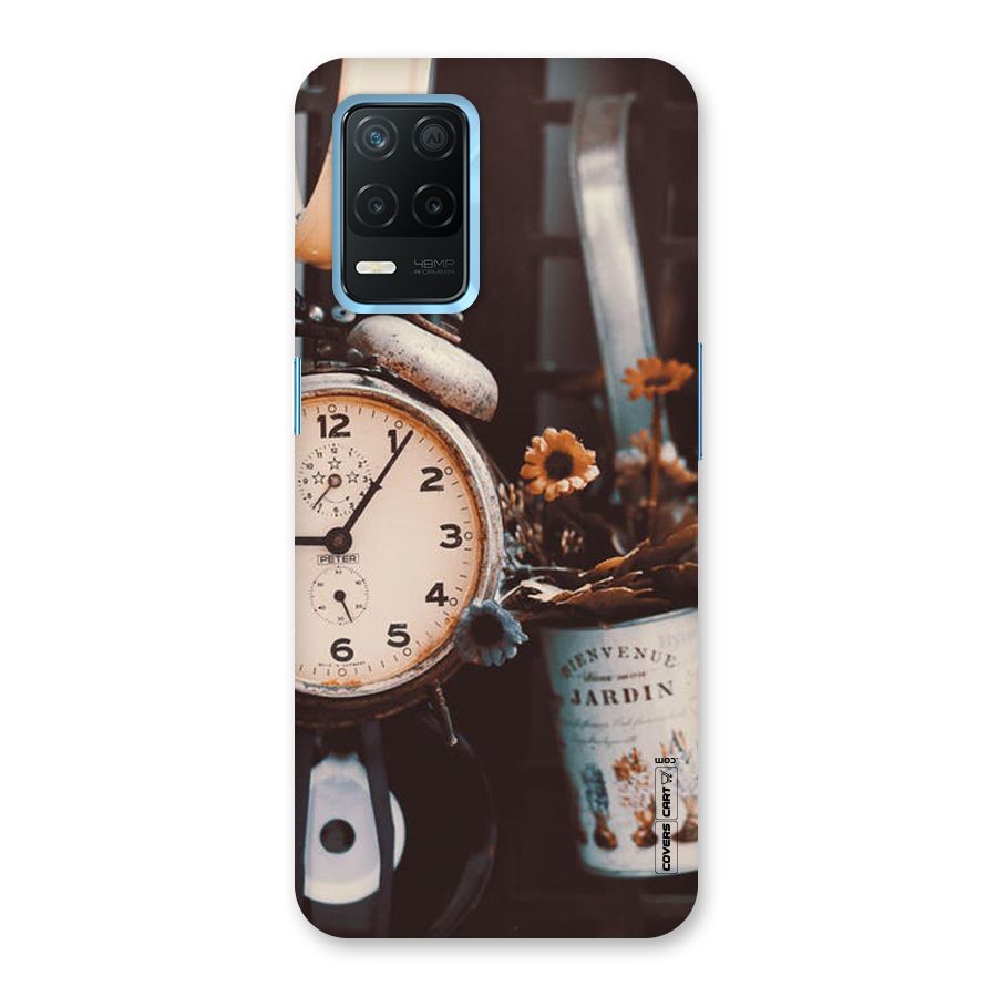Clock And Flowers Back Case for Realme 8 5G