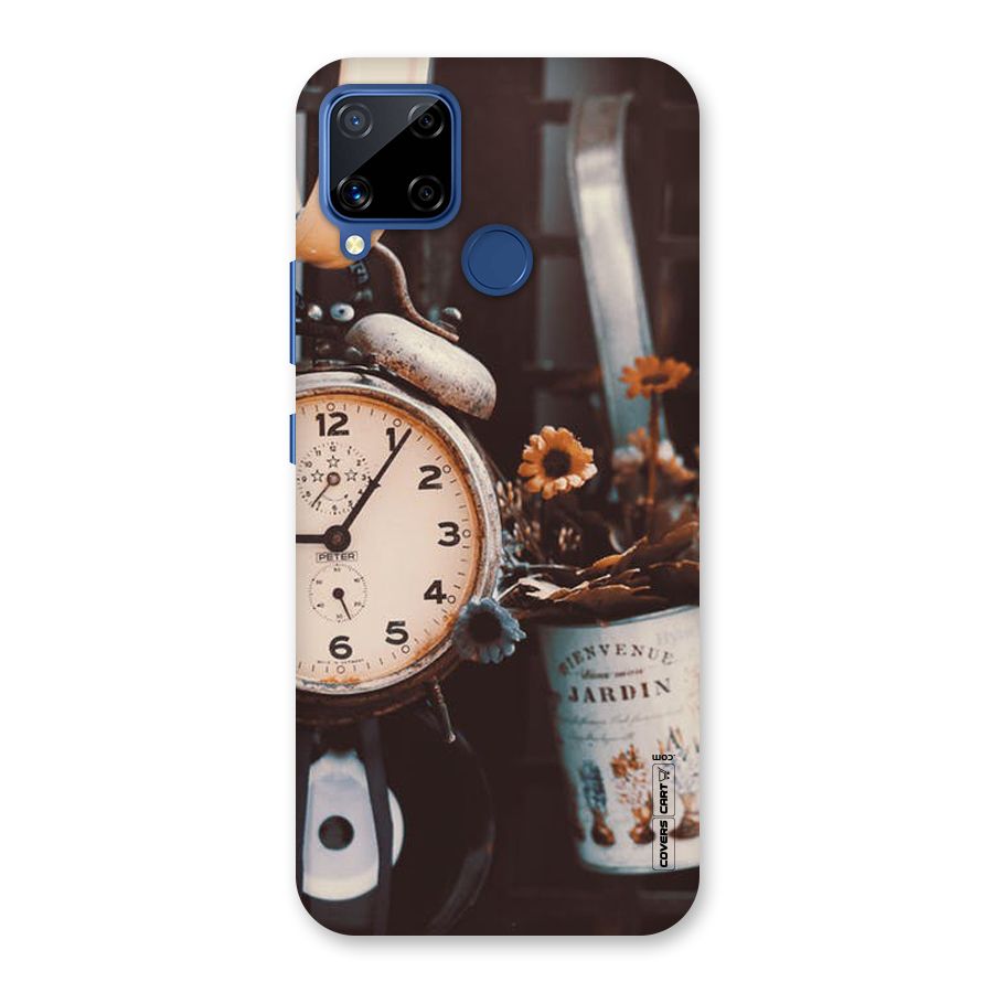 Clock And Flowers Back Case for Realme C15