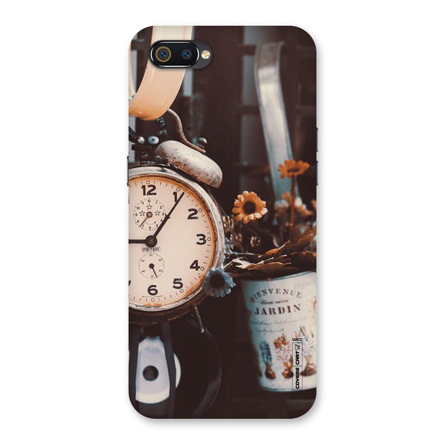 Clock And Flowers Back Case for Realme C2