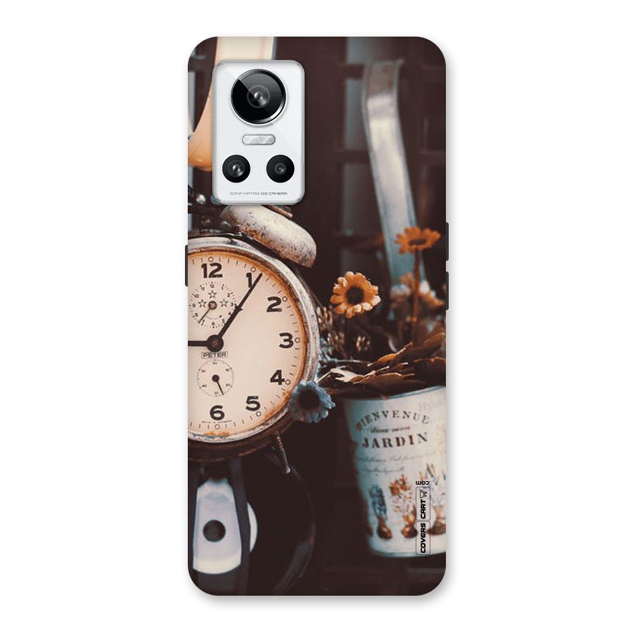 Clock And Flowers Back Case for Realme GT Neo 3
