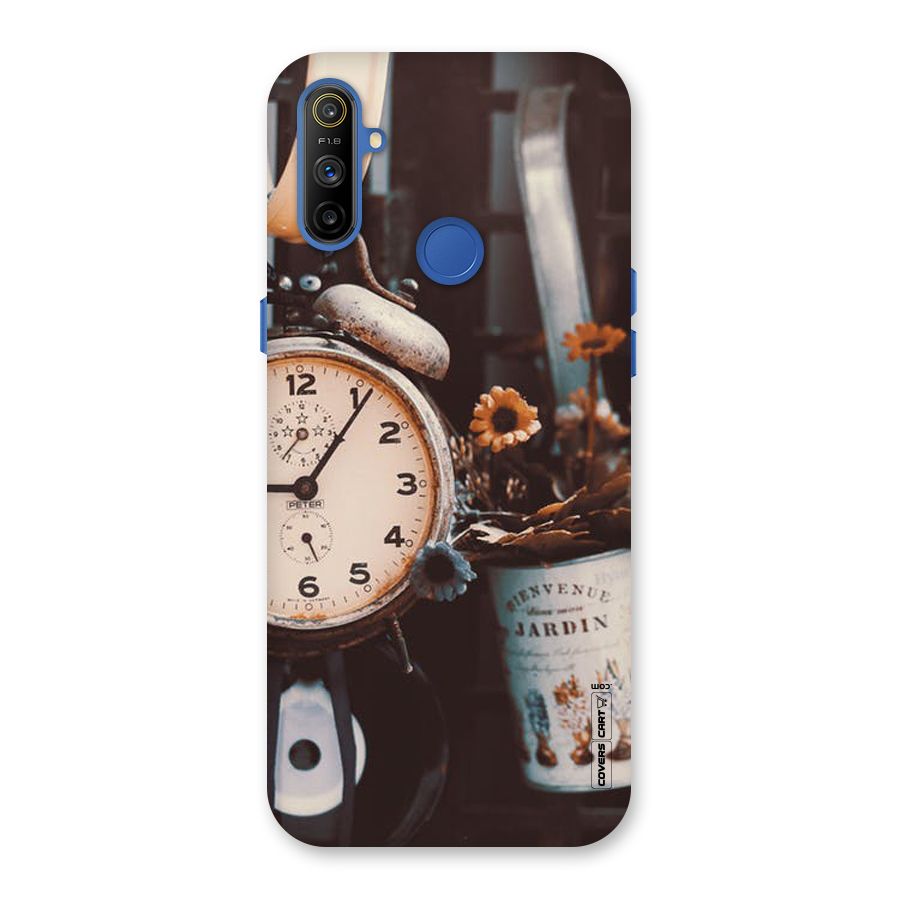 Clock And Flowers Back Case for Realme Narzo 10A