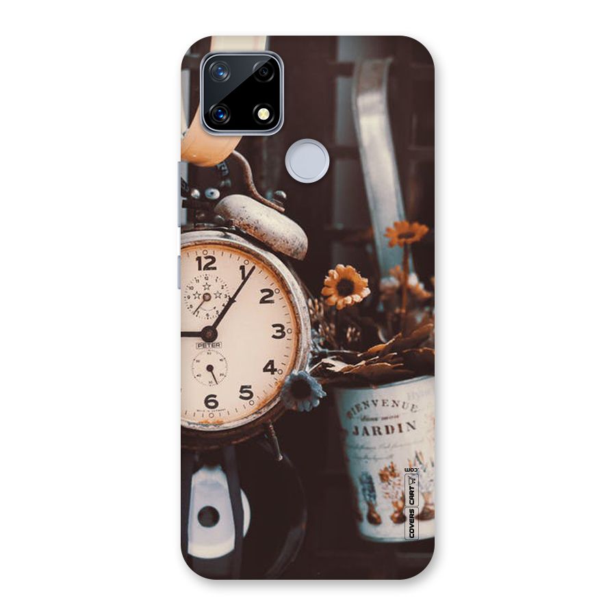 Clock And Flowers Back Case for Realme Narzo 20