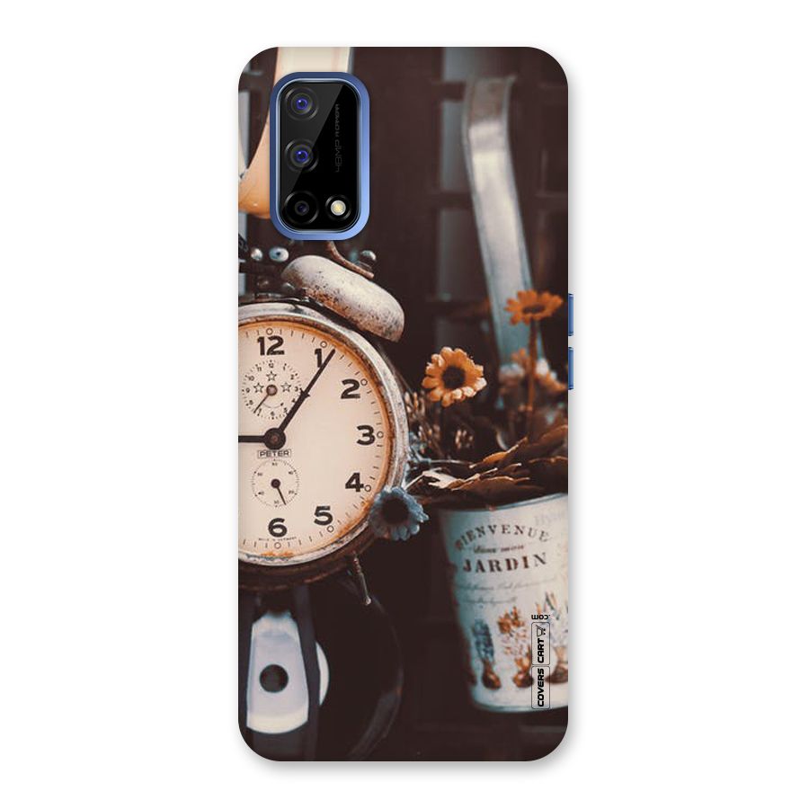 Clock And Flowers Back Case for Realme Narzo 30 Pro