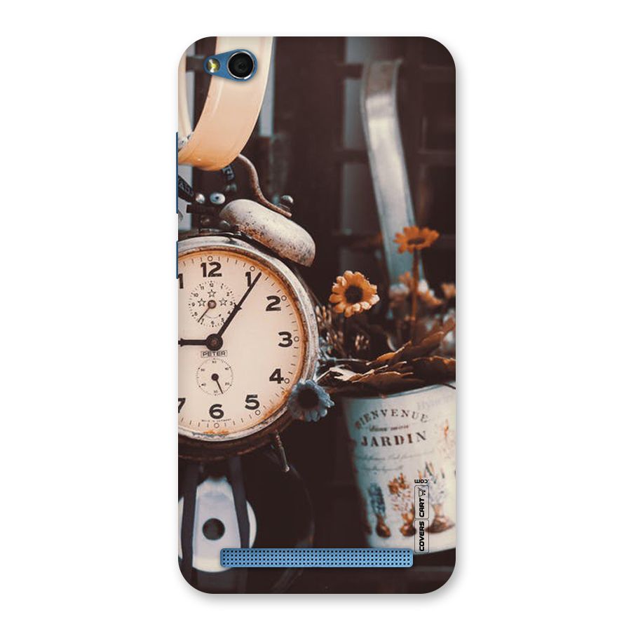Clock And Flowers Back Case for Redmi 5A