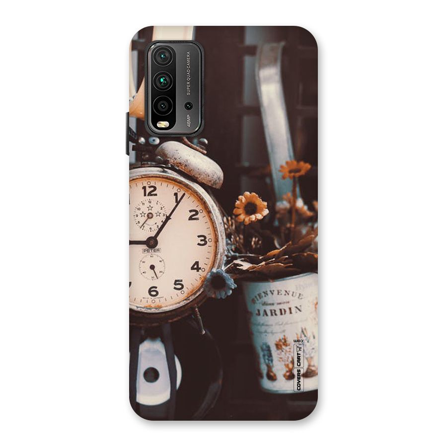 Clock And Flowers Back Case for Redmi 9 Power