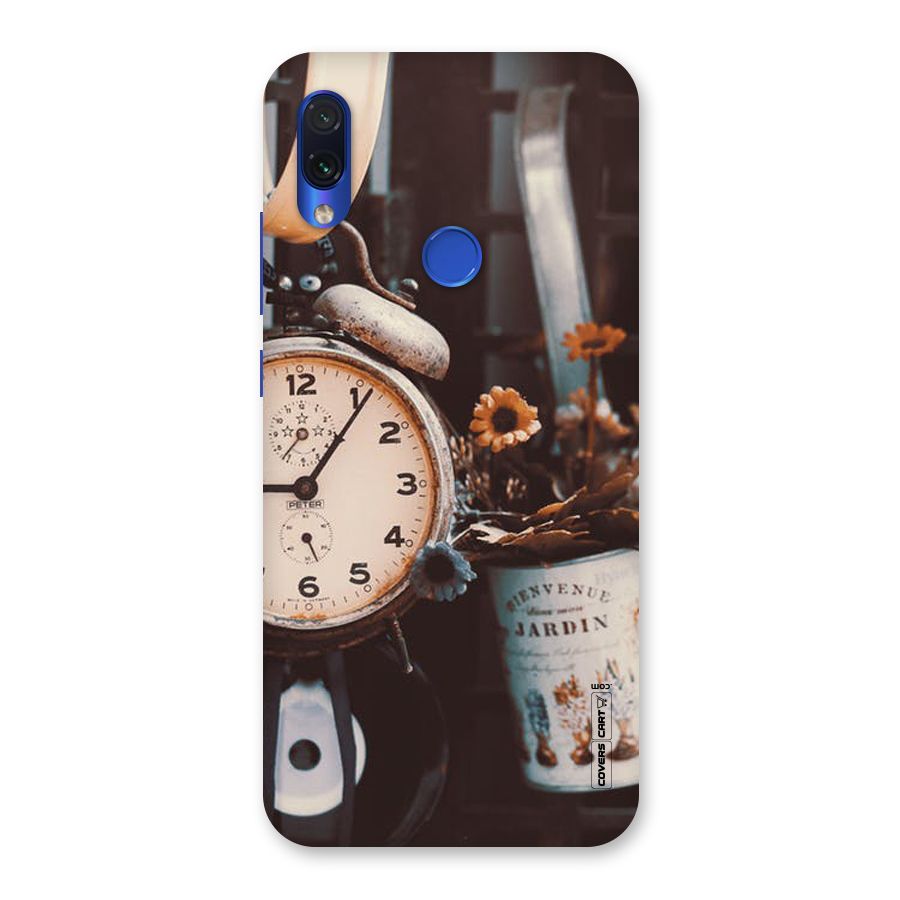 Clock And Flowers Back Case for Redmi Note 7