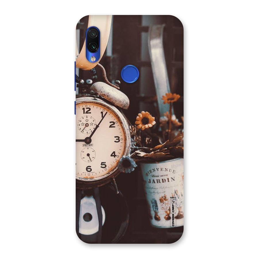 Clock And Flowers Back Case for Redmi Note 7S