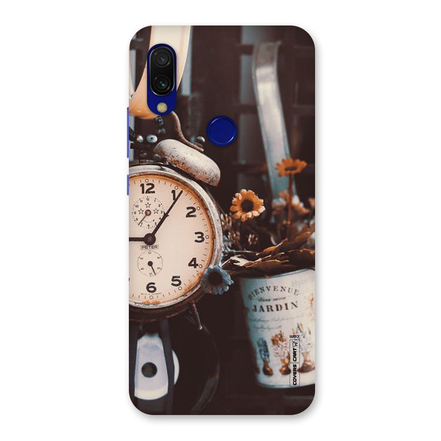Clock And Flowers Back Case for Redmi Y3