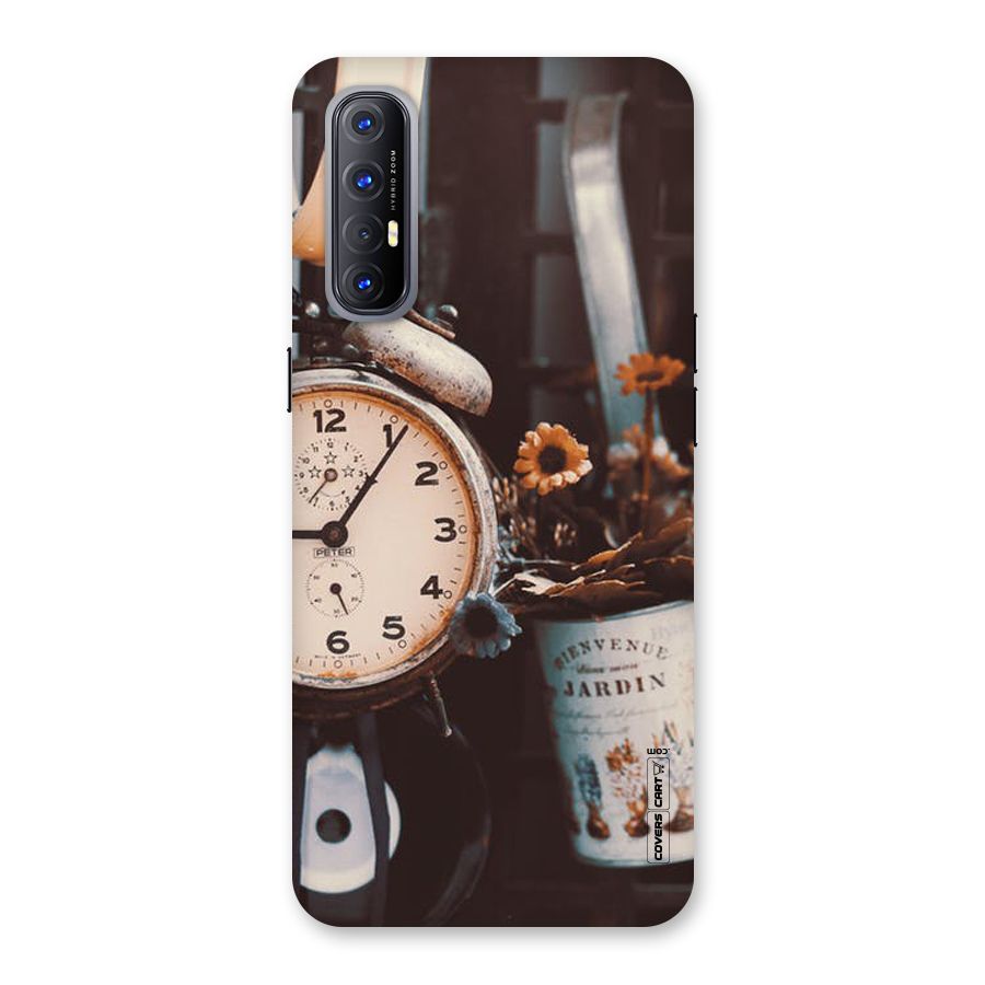Clock And Flowers Back Case for Reno3 Pro