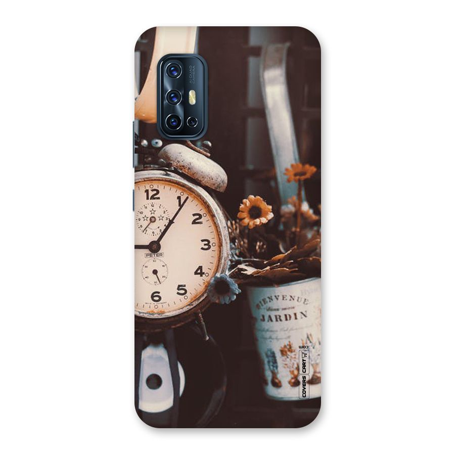 Clock And Flowers Back Case for Vivo V17
