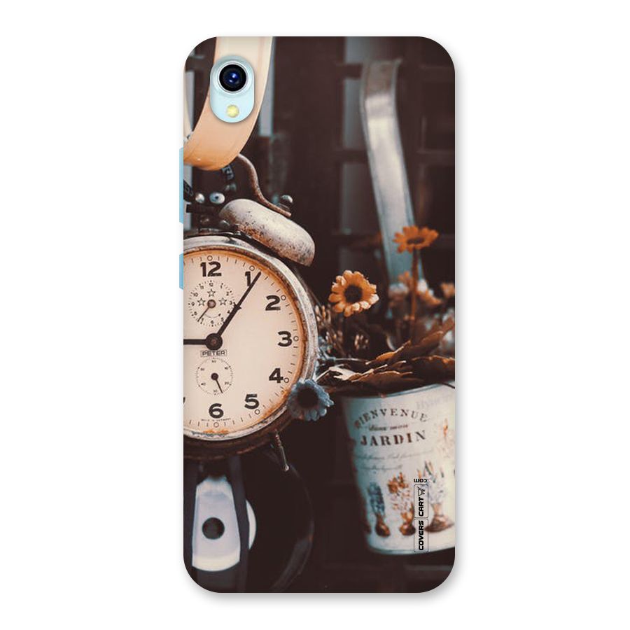 Clock And Flowers Back Case for Vivo Y1s