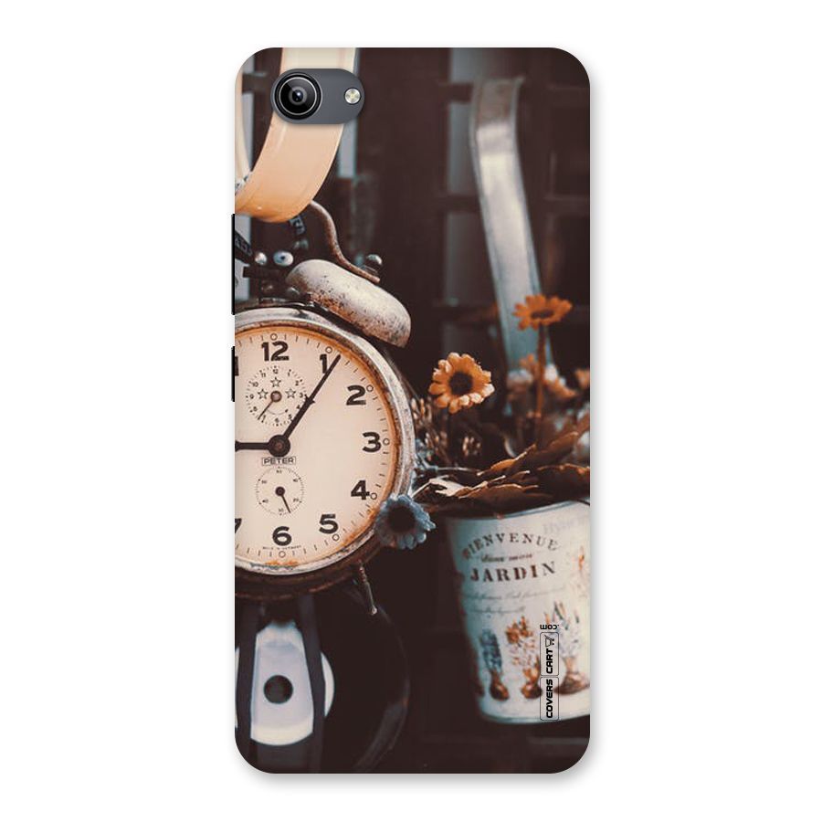 Clock And Flowers Back Case for Vivo Y81i