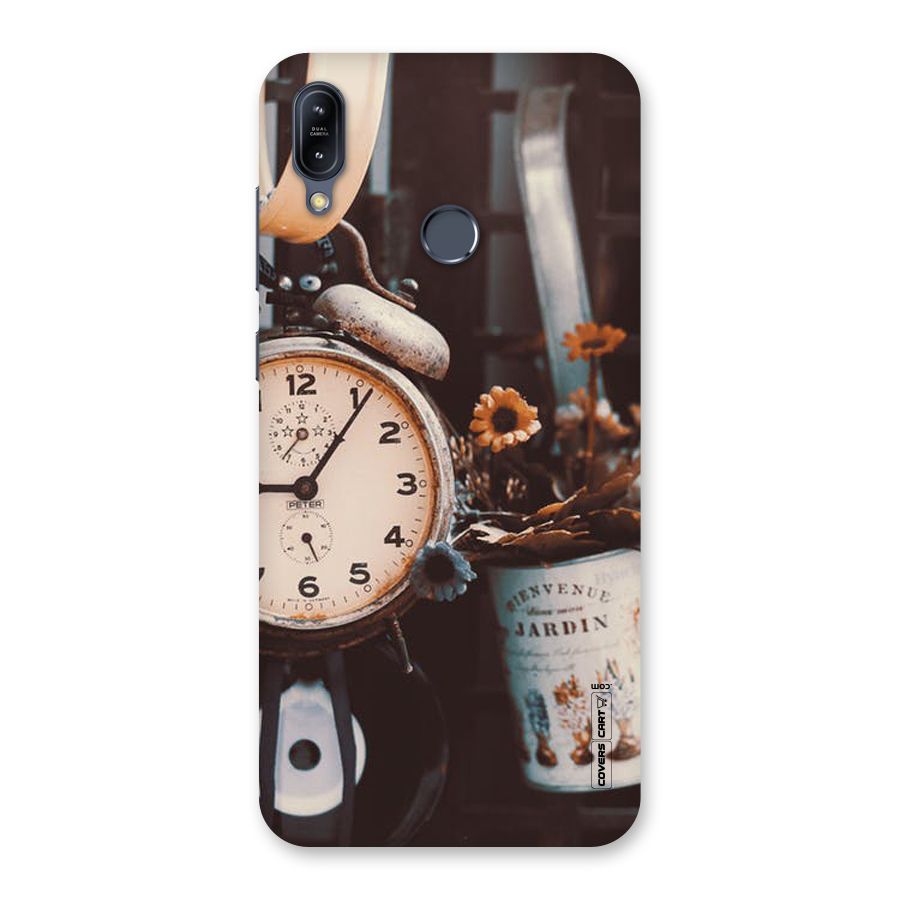 Clock And Flowers Back Case for Zenfone Max M2
