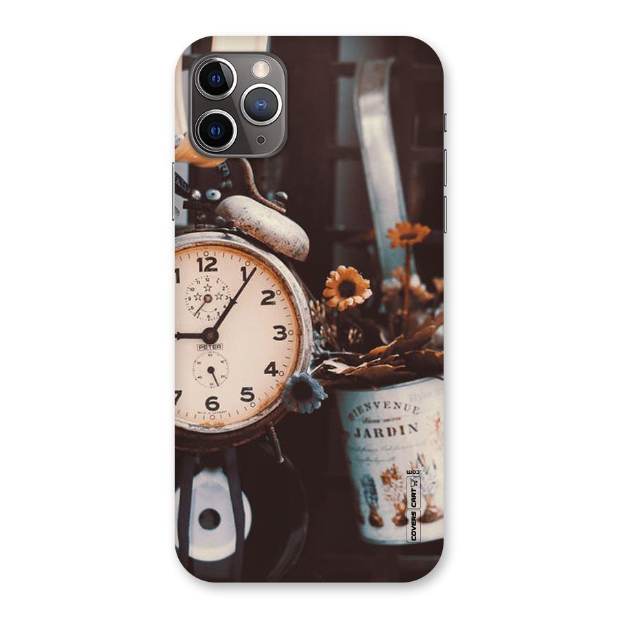 Clock And Flowers Back Case for iPhone 11 Pro Max