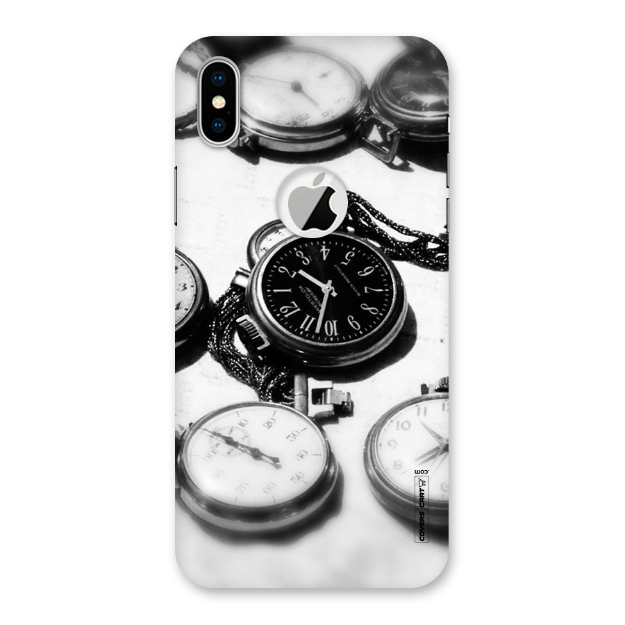 Clock Collection Back Case for iPhone X Logo Cut
