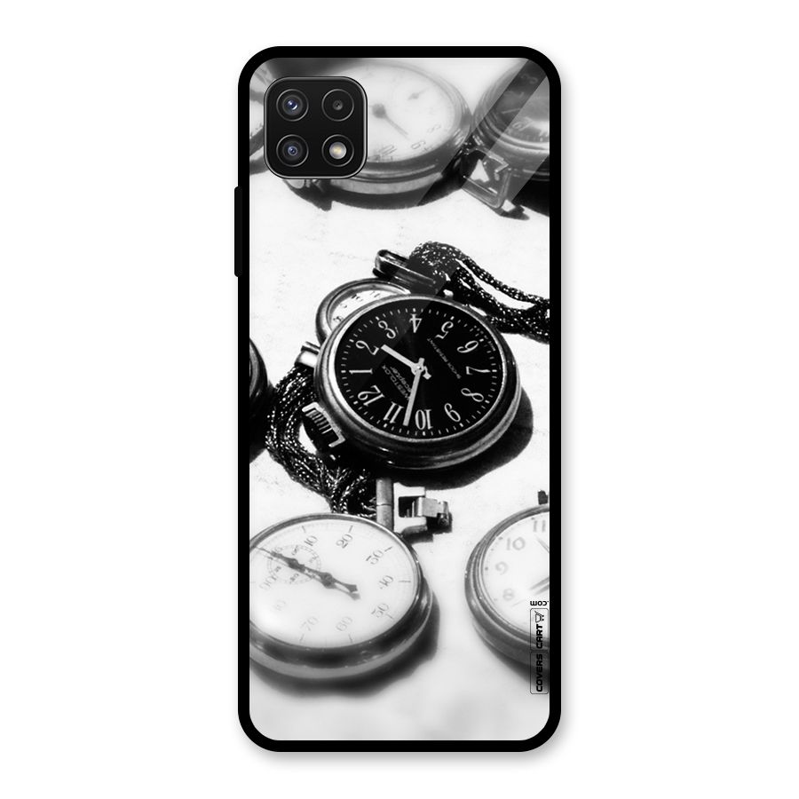 Clock Collection Glass Back Case for Galaxy A22 5G