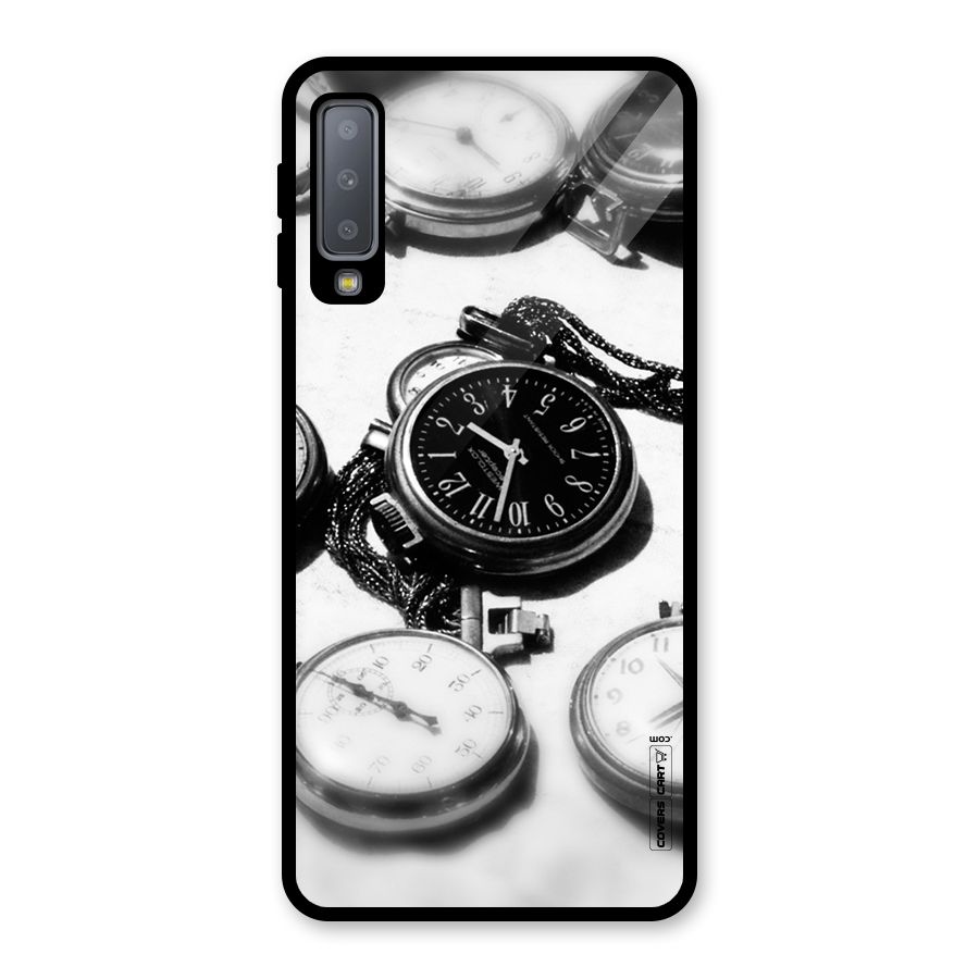 Clock Collection Glass Back Case for Galaxy A7 (2018)