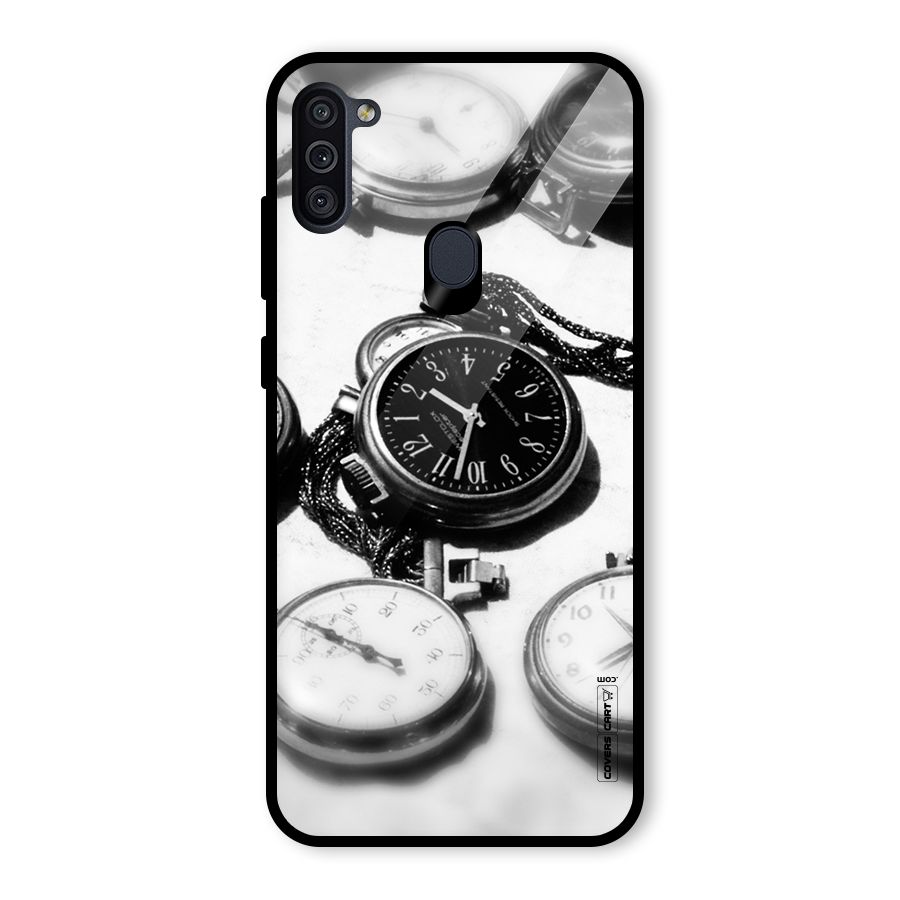 Clock Collection Glass Back Case for Galaxy M11
