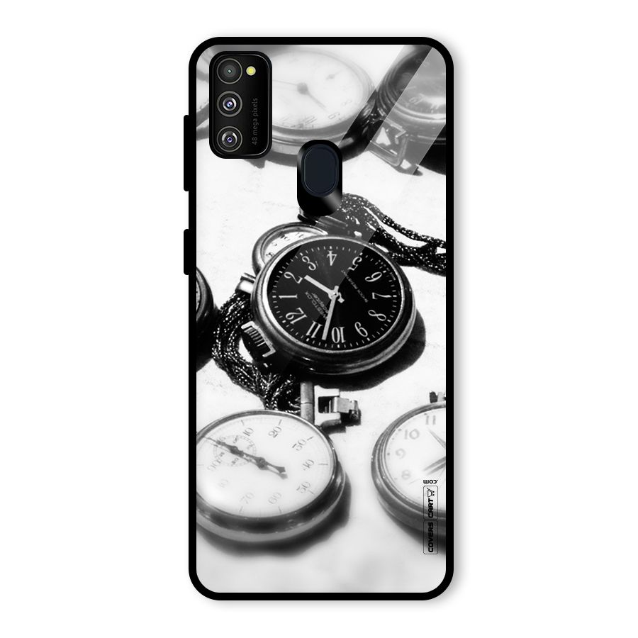 Clock Collection Glass Back Case for Galaxy M30s