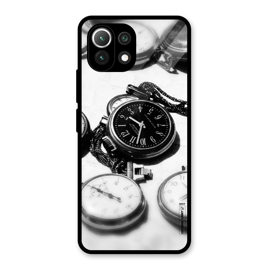 Clock Collection Glass Back Case for Mi 11 Lite