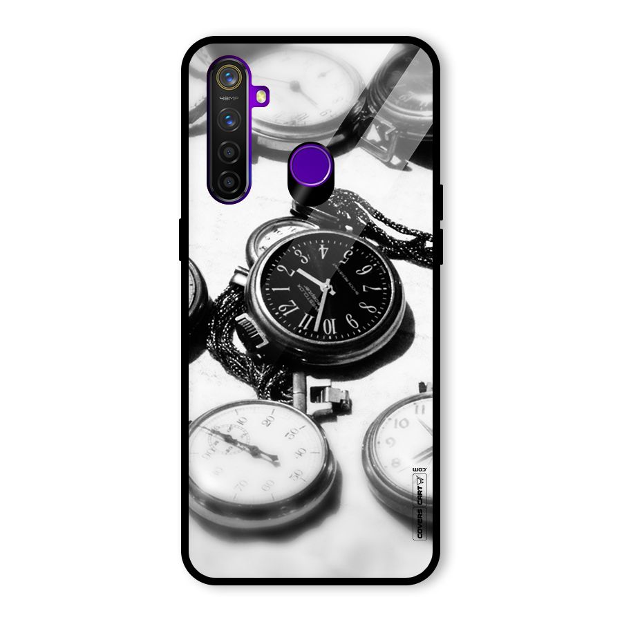 Clock Collection Glass Back Case for Realme 5 Pro