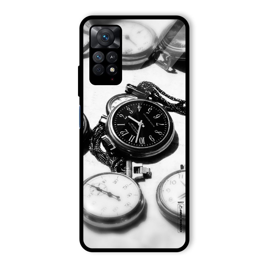 Clock Collection Glass Back Case for Redmi Note 11 Pro