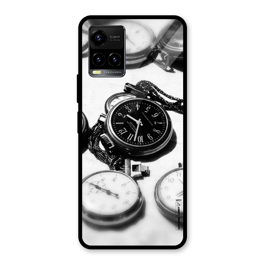 Clock Collection Glass Back Case for Vivo Y21A