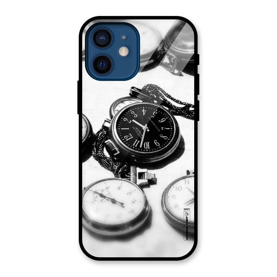 Clock Collection Glass Back Case for iPhone 12 Mini