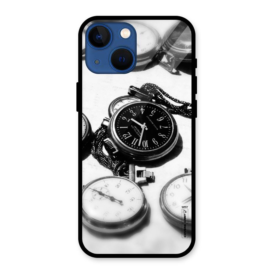 Clock Collection Glass Back Case for iPhone 13 Mini