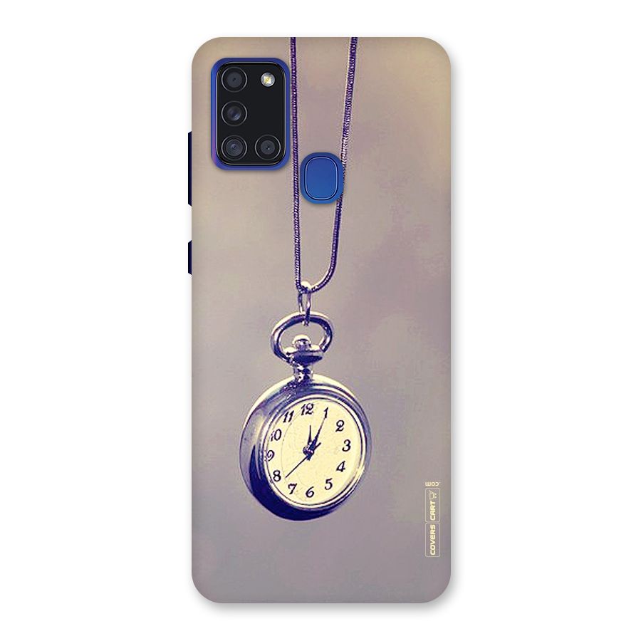 Clock Locket Back Case for Galaxy A21s