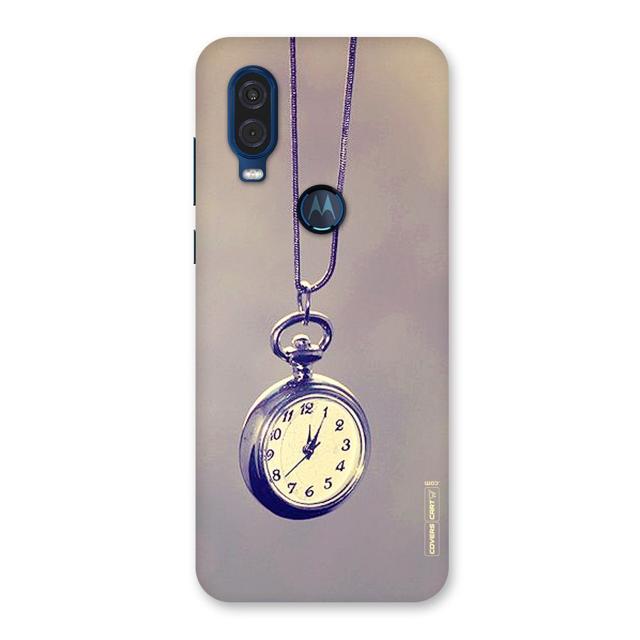 Clock Locket Back Case for Motorola One Vision