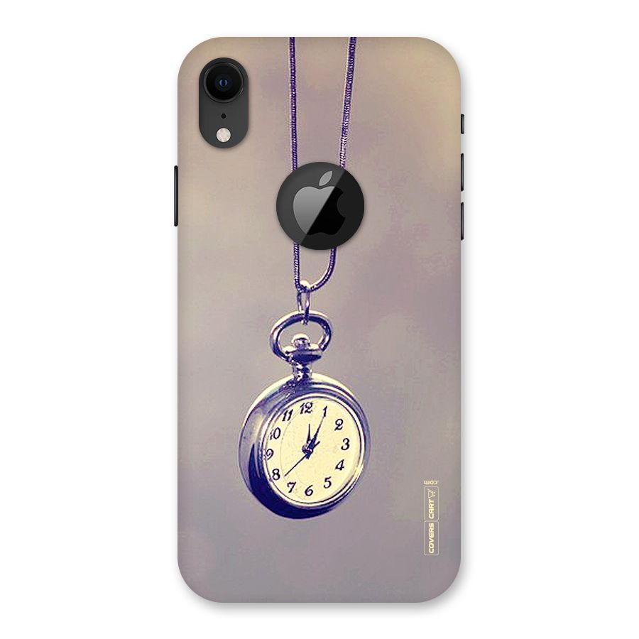 Clock Locket Back Case for iPhone XR Logo Cut
