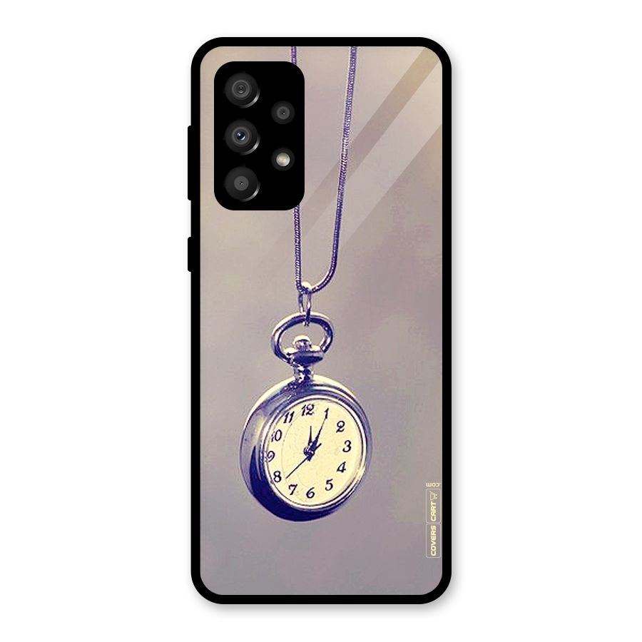 Clock Locket Glass Back Case for Galaxy A32