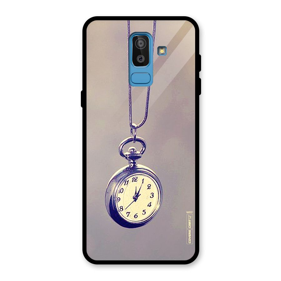 Clock Locket Glass Back Case for Galaxy J8