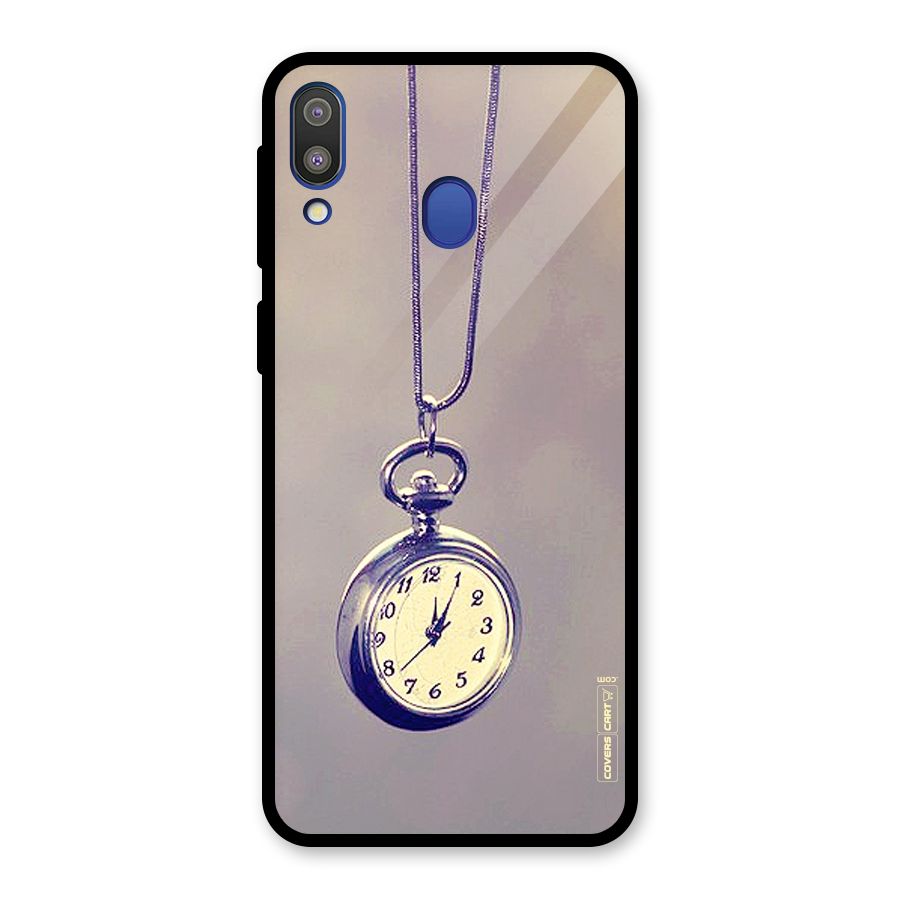 Clock Locket Glass Back Case for Galaxy M20