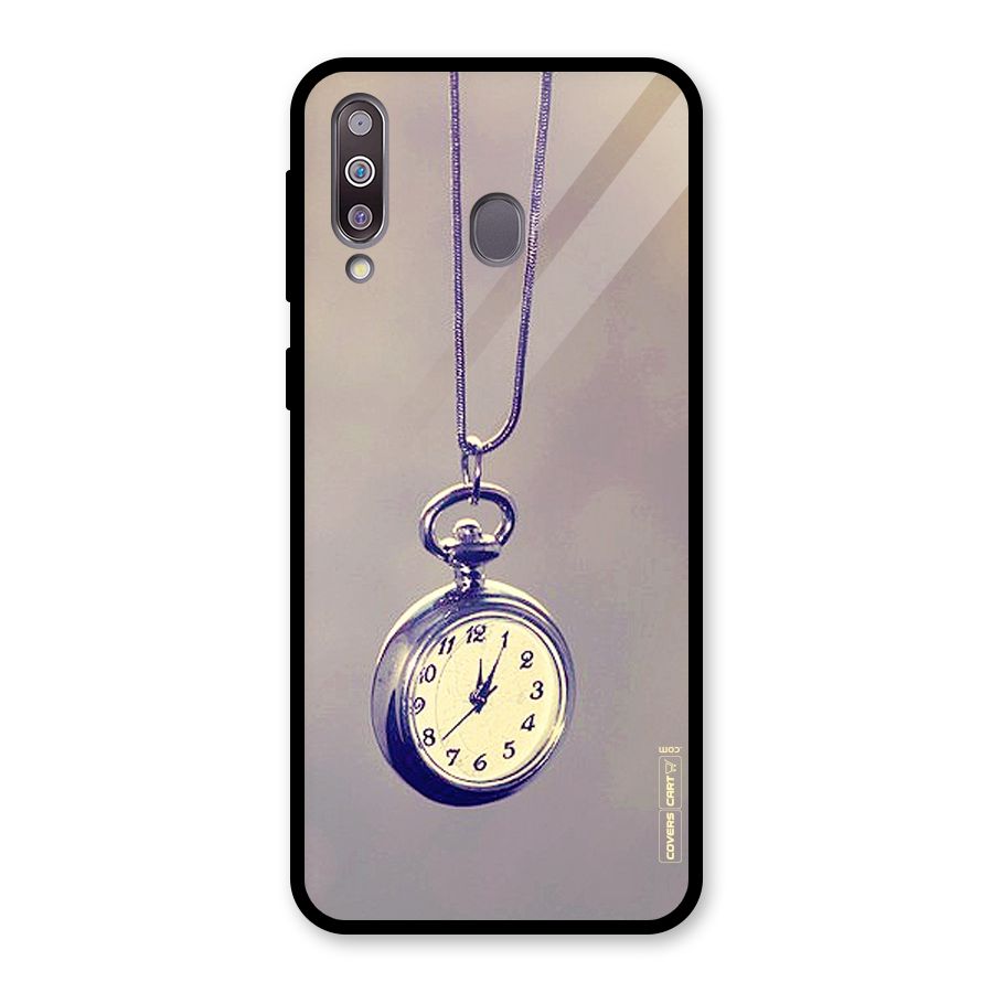 Clock Locket Glass Back Case for Galaxy M30