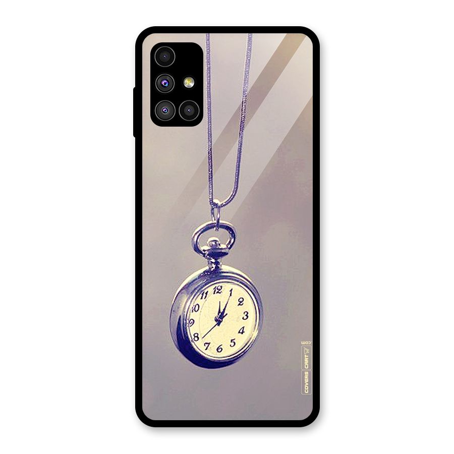 Clock Locket Glass Back Case for Galaxy M51
