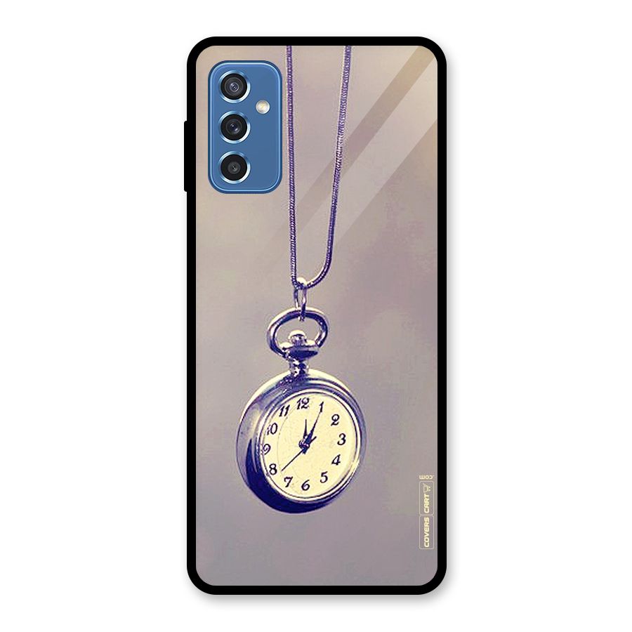 Clock Locket Glass Back Case for Galaxy M52 5G