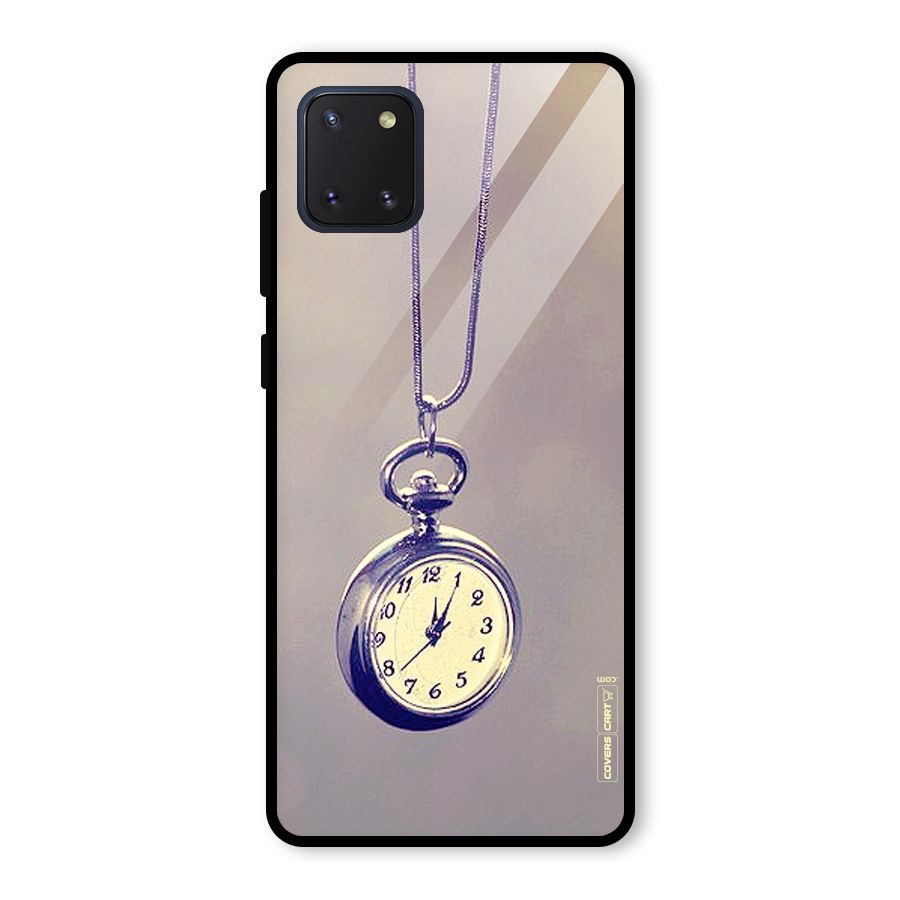 Clock Locket Glass Back Case for Galaxy Note 10 Lite