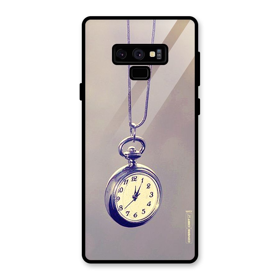 Clock Locket Glass Back Case for Galaxy Note 9