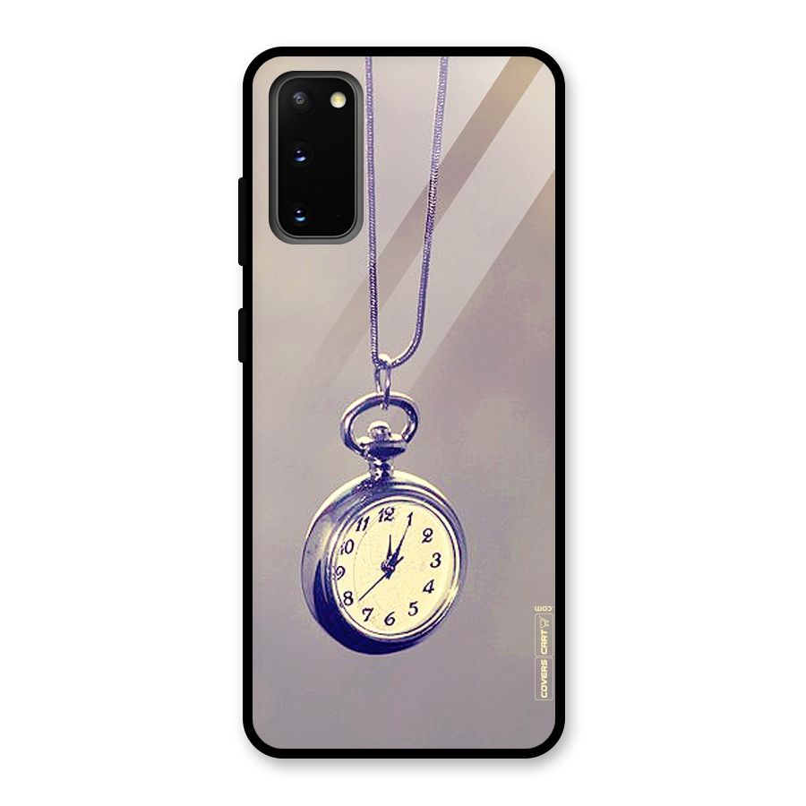Clock Locket Glass Back Case for Galaxy S20