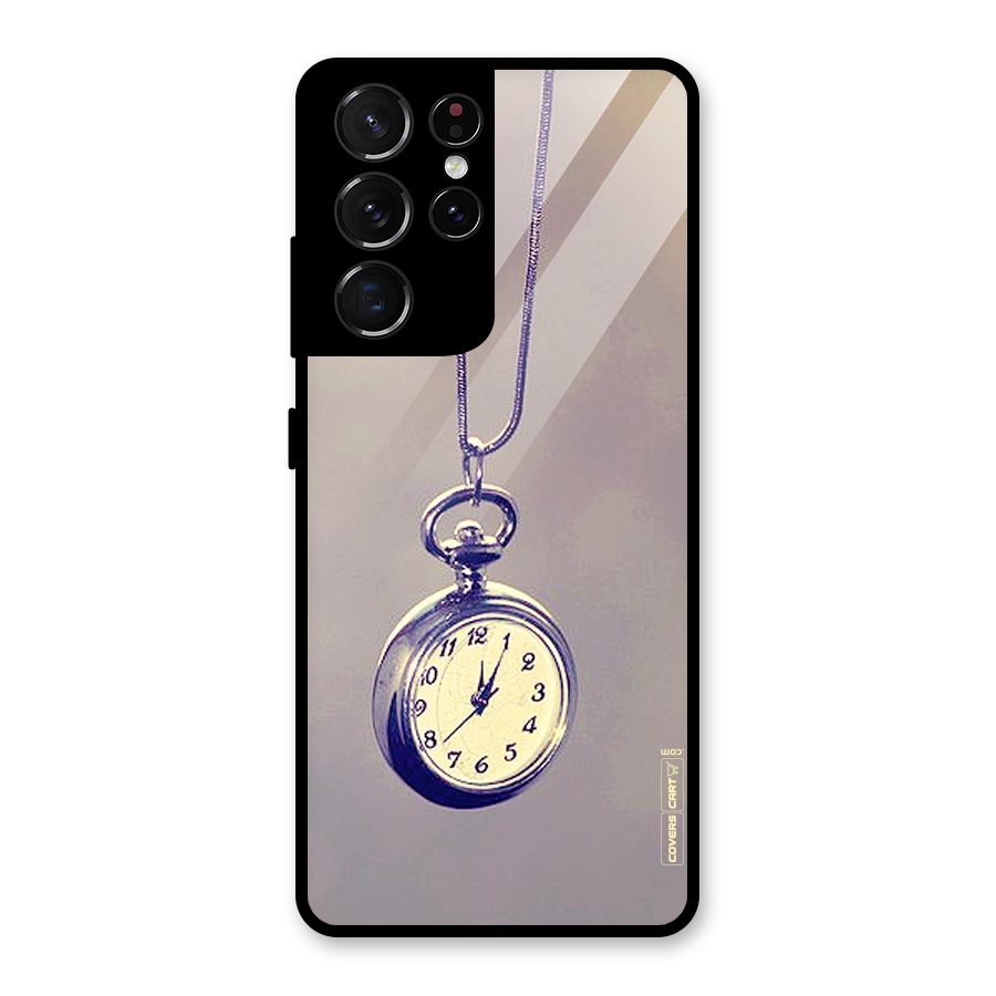 Clock Locket Glass Back Case for Galaxy S21 Ultra 5G