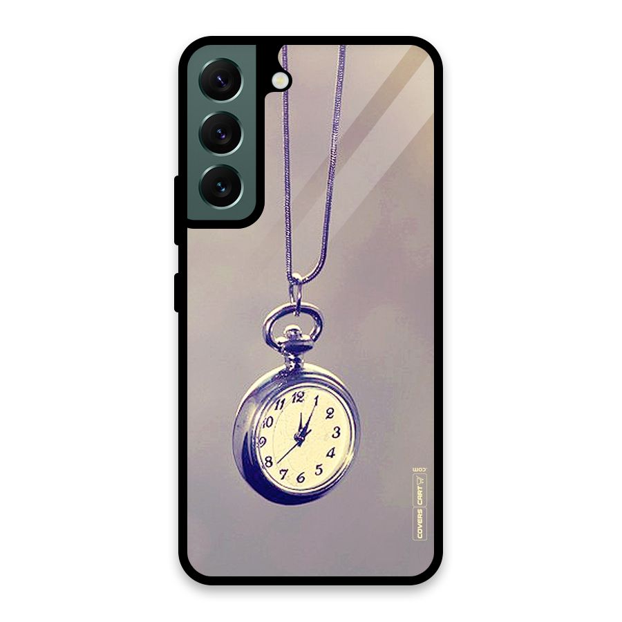Clock Locket Glass Back Case for Galaxy S22 5G