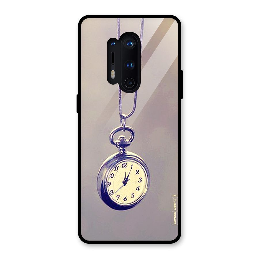 Clock Locket Glass Back Case for OnePlus 8 Pro