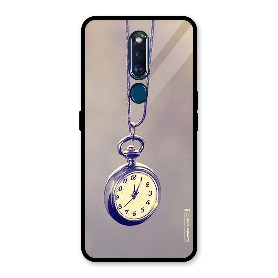 Clock Locket Glass Back Case for Oppo F11 Pro