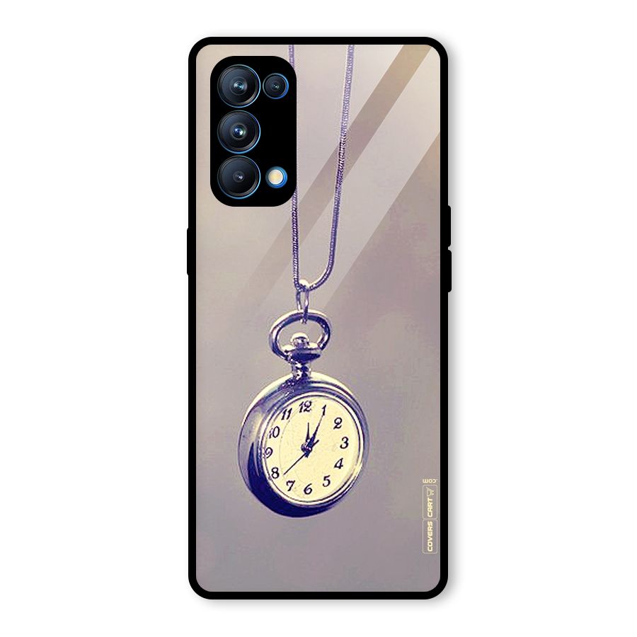Clock Locket Glass Back Case for Oppo Reno5 Pro 5G
