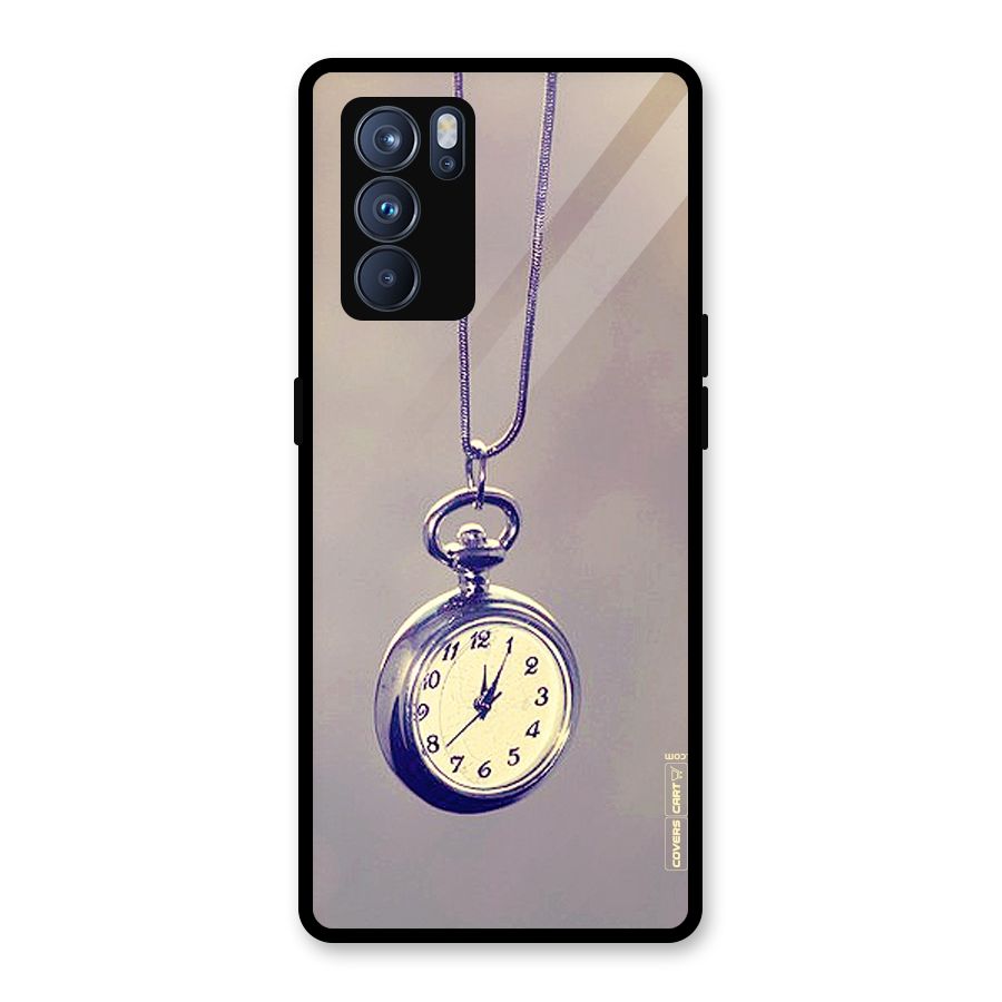 Clock Locket Glass Back Case for Oppo Reno6 Pro 5G