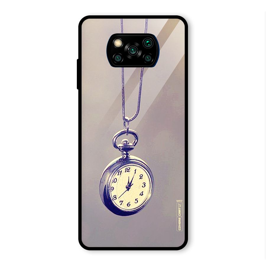 Clock Locket Glass Back Case for Poco X3 Pro
