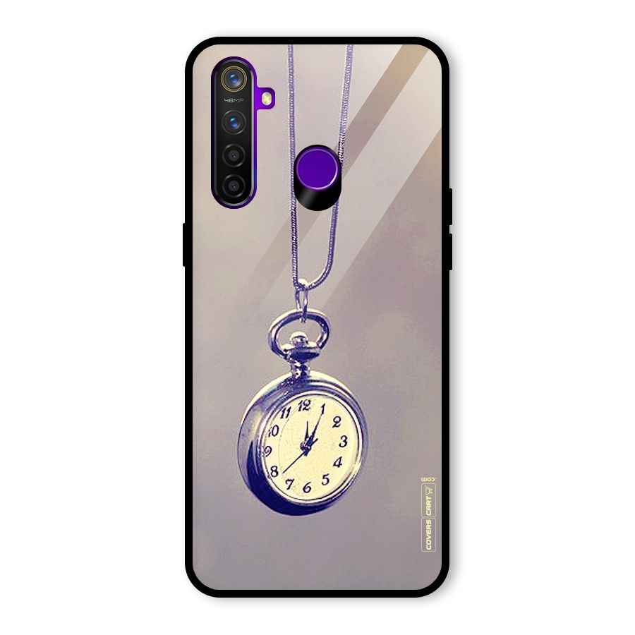 Clock Locket Glass Back Case for Realme 5 Pro