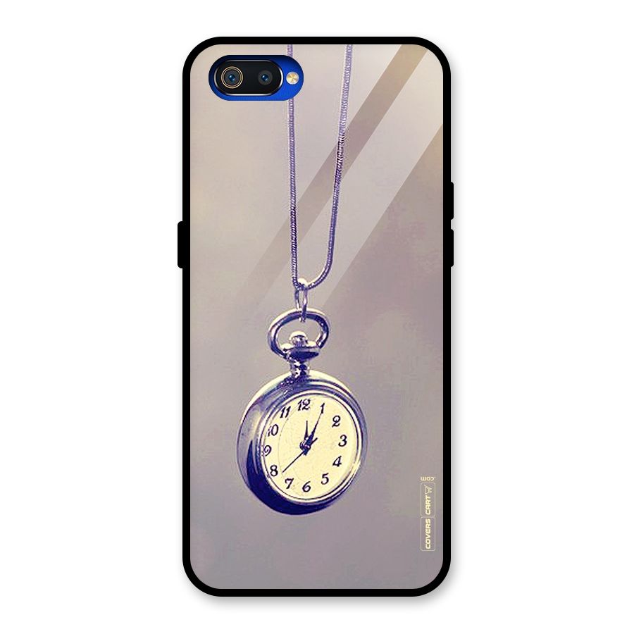 Clock Locket Glass Back Case for Realme C2